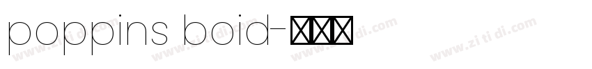 poppins boid字体转换